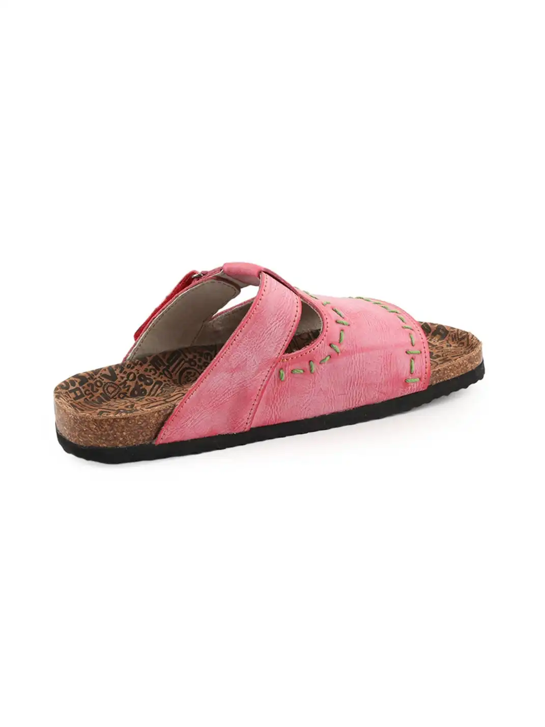 TMA EYES | Single Strap Hand Stitched Cork Footbed Slide Sandals