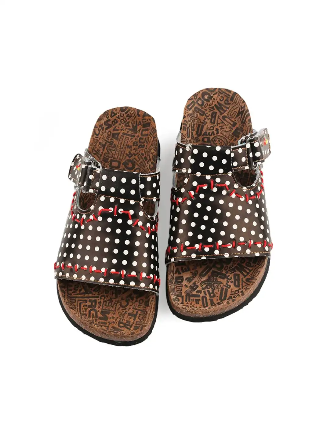 TMA EYES | Single Strap Hand Stitched Cork Footbed Slide Sandals