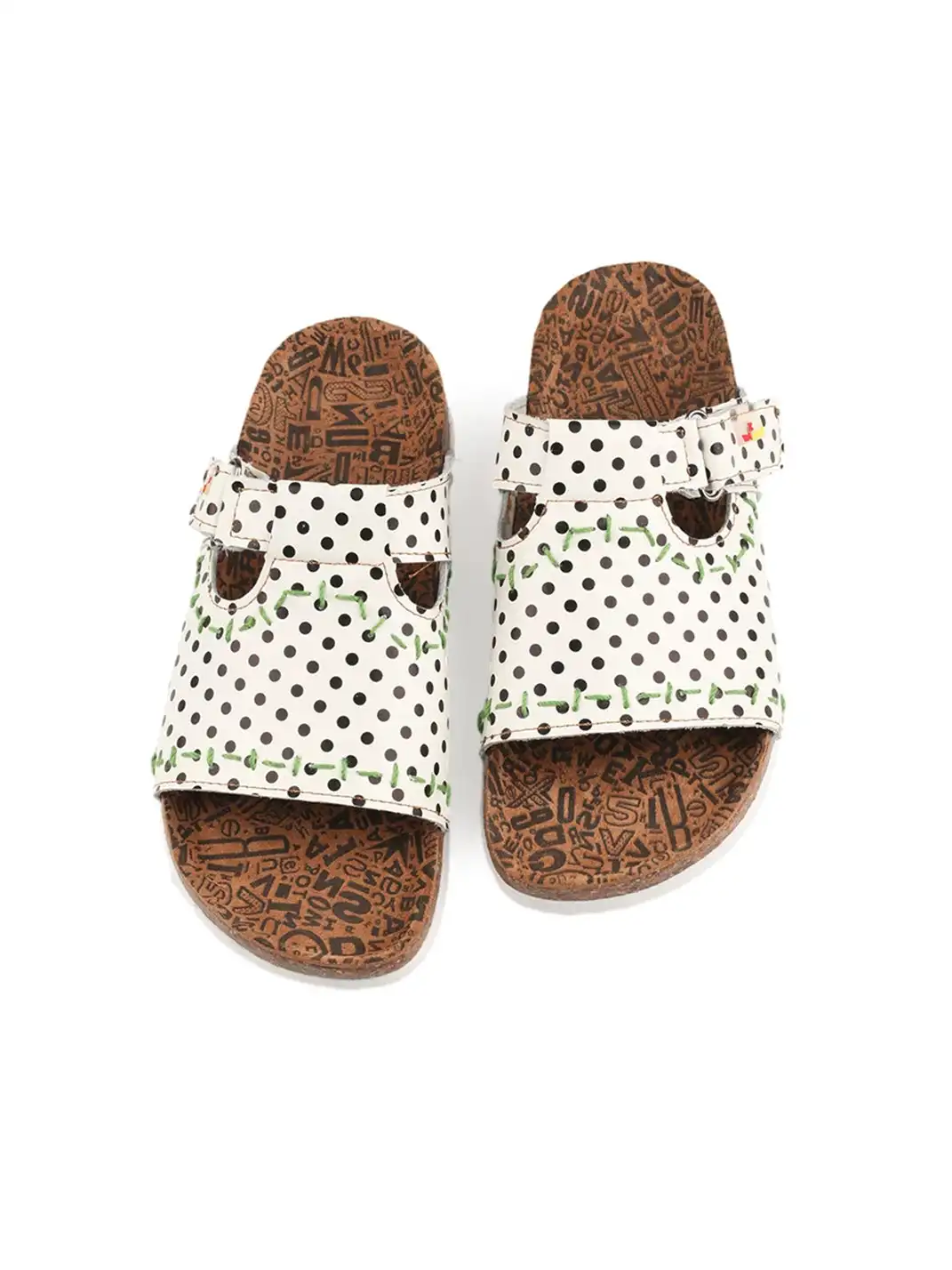 TMA EYES | Single Strap Hand Stitched Cork Footbed Slide Sandals