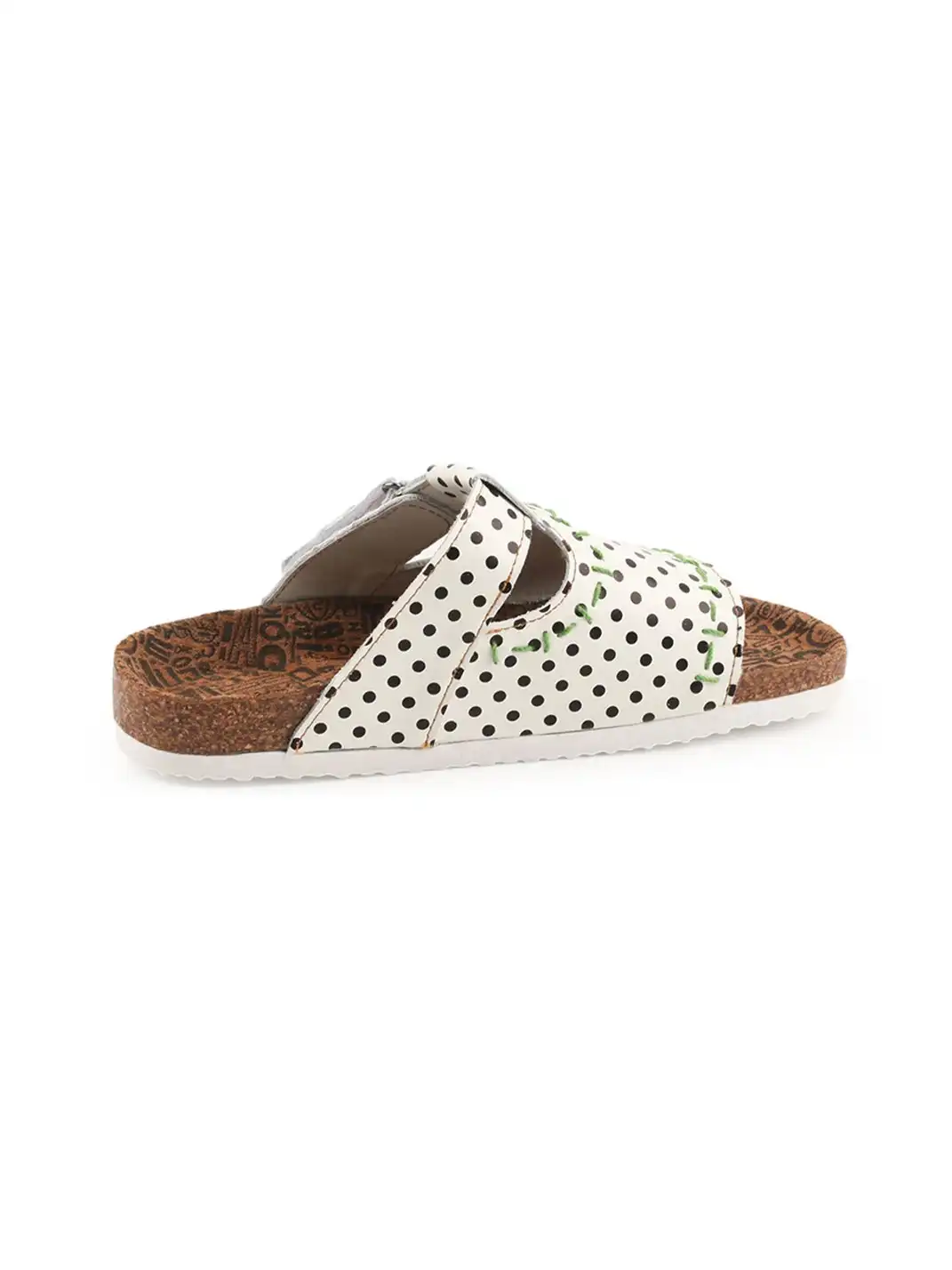 TMA EYES | Single Strap Hand Stitched Cork Footbed Slide Sandals