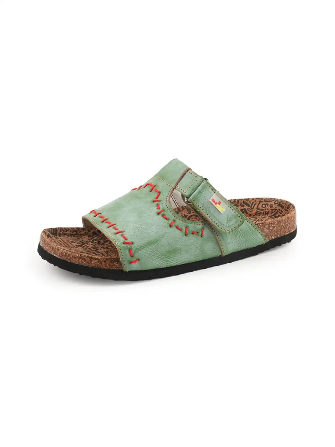TMA EYES | Single Strap Hand Stitched Cork Footbed Slide Sandals