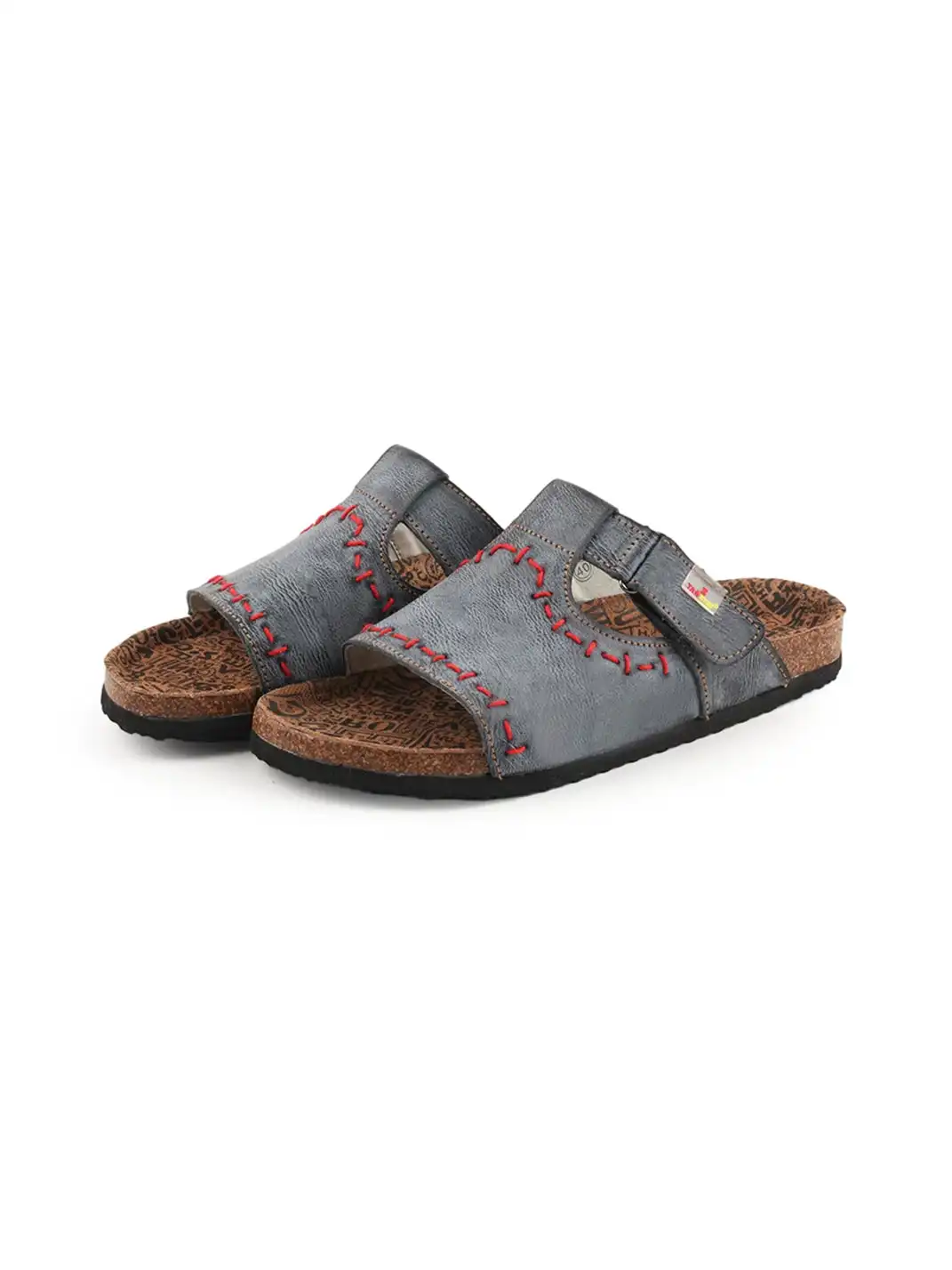 TMA EYES | Single Strap Hand Stitched Cork Footbed Slide Sandals