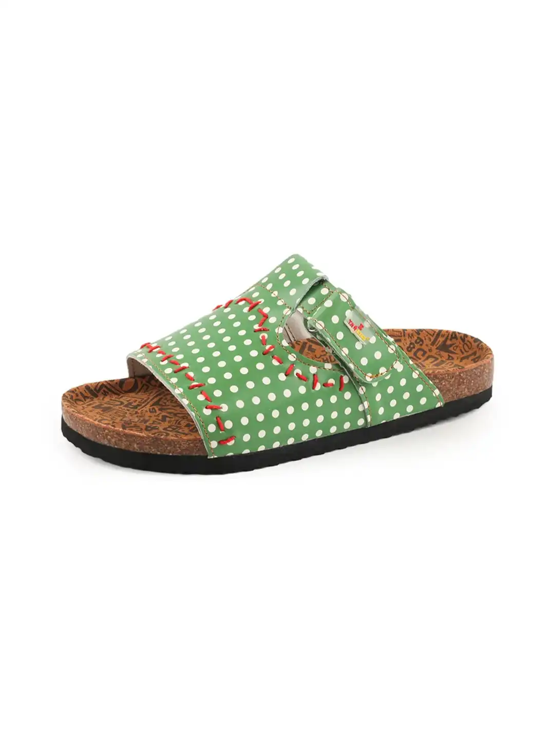 TMA EYES | Single Strap Hand Stitched Cork Footbed Slide Sandals