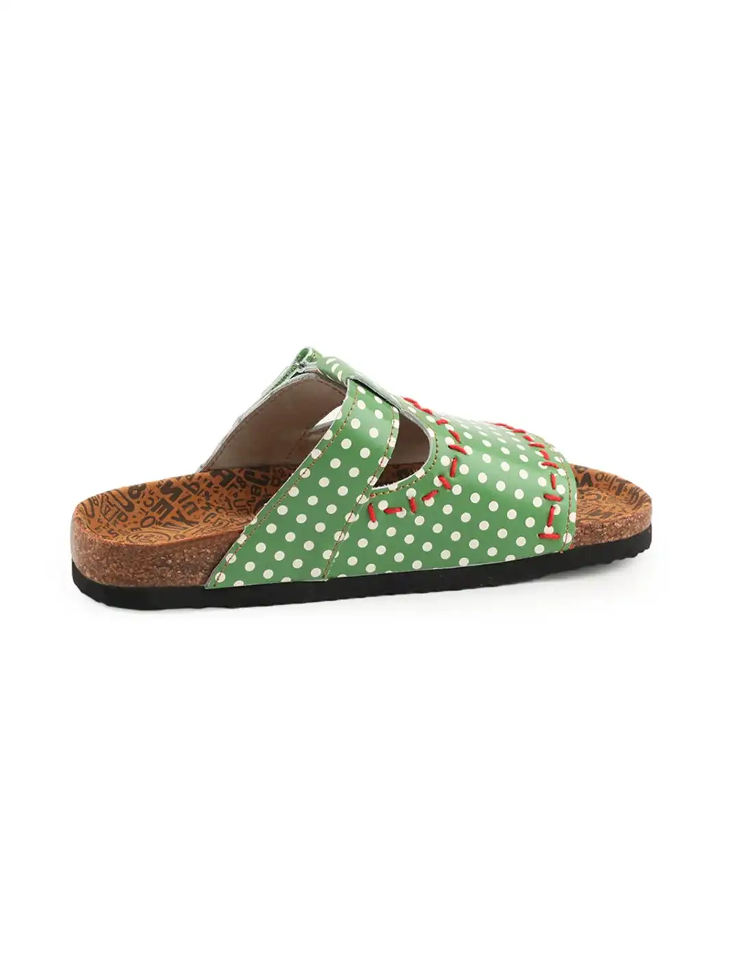 TMA EYES | Single Strap Hand Stitched Cork Footbed Slide Sandals