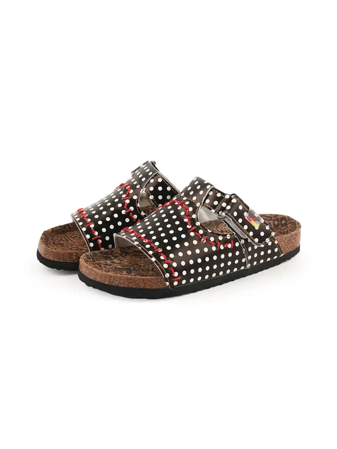 TMA EYES | Single Strap Hand Stitched Cork Footbed Slide Sandals