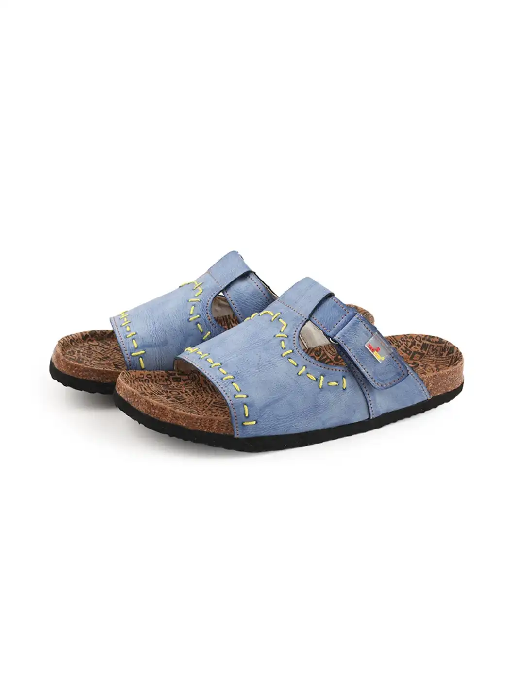 TMA EYES | Single Strap Hand Stitched Cork Footbed Slide Sandals