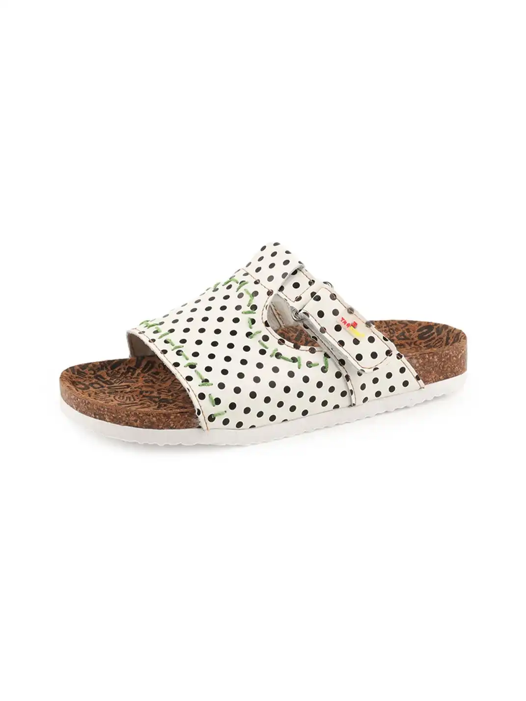 TMA EYES | Single Strap Hand Stitched Cork Footbed Slide Sandals