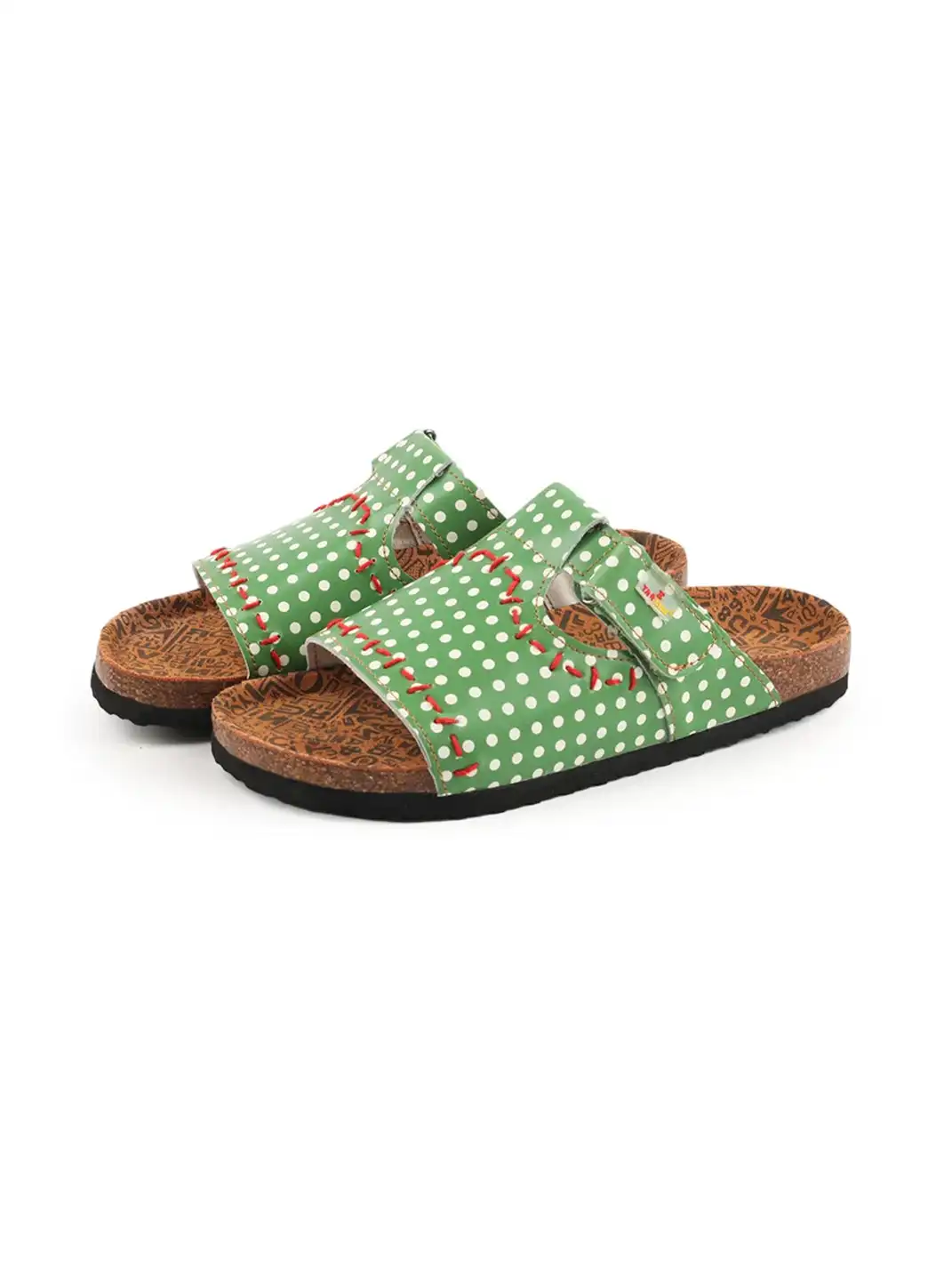 TMA EYES | Single Strap Hand Stitched Cork Footbed Slide Sandals