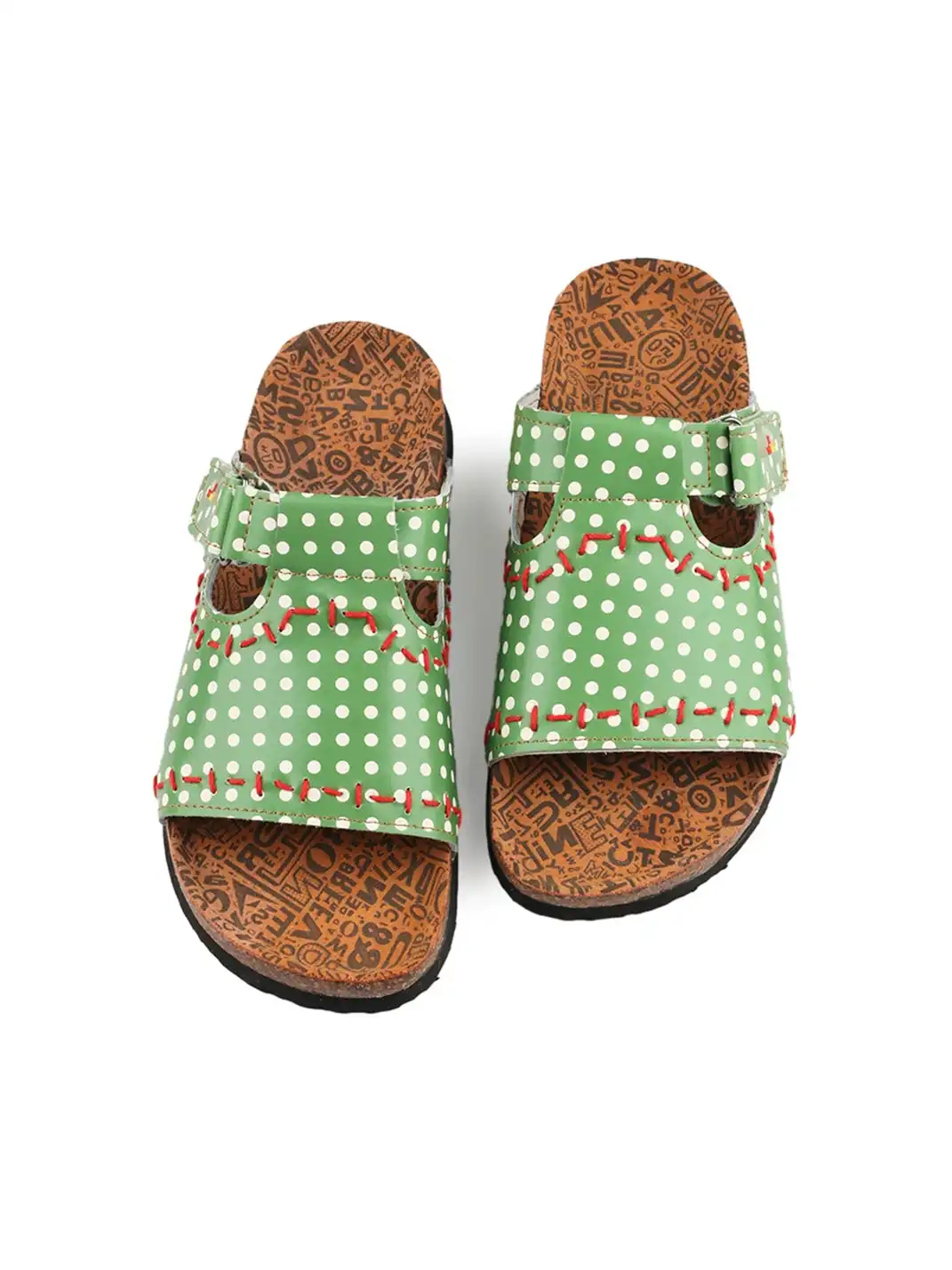 TMA EYES | Single Strap Hand Stitched Cork Footbed Slide Sandals