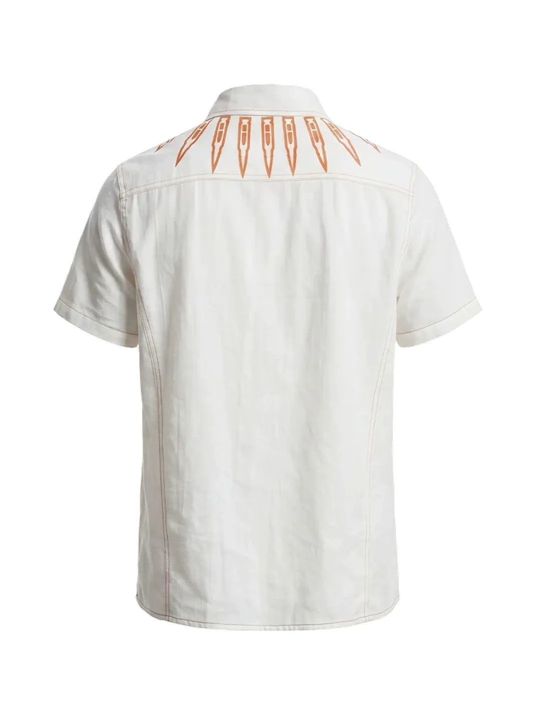 DND4DES | Color Contrast Bullet Print Linen Shirt