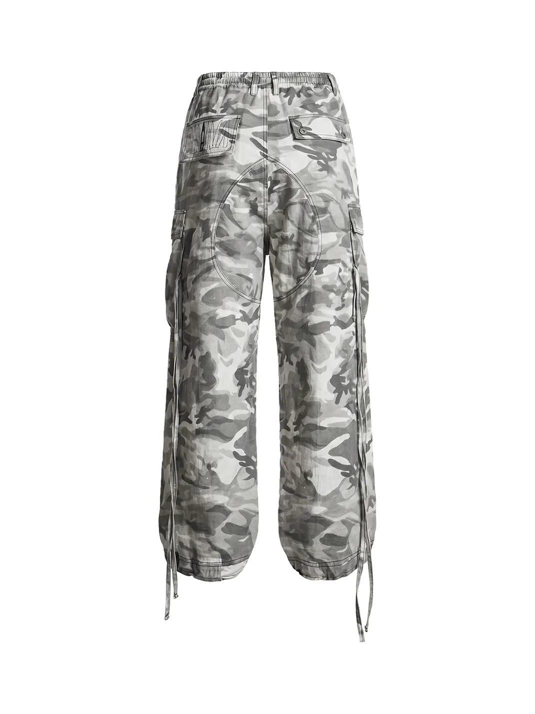 DND4DES | Camouflage Multi-Pocket Straight-Leg Linen Pants