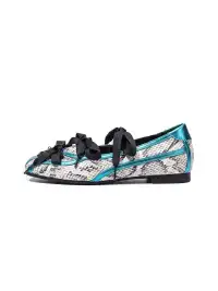 SISTER CURIE | Square Toe Crisscross Strap Ballet Mary Janes