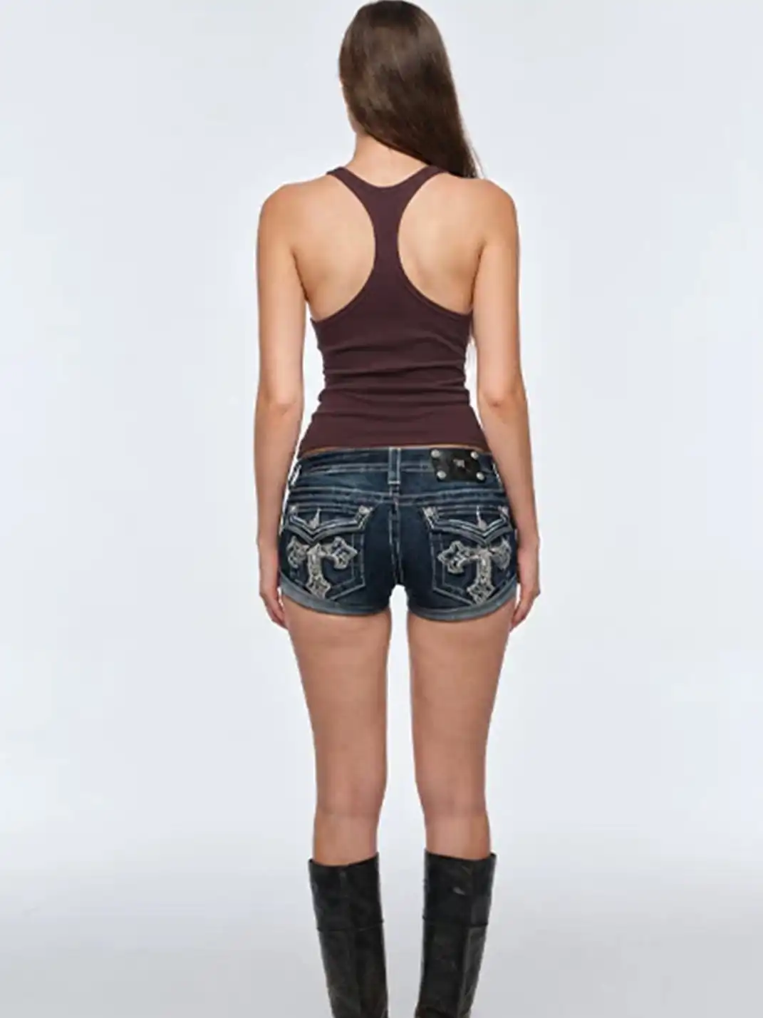 BUM STUDIO | Cross Print Fitted Tank Top