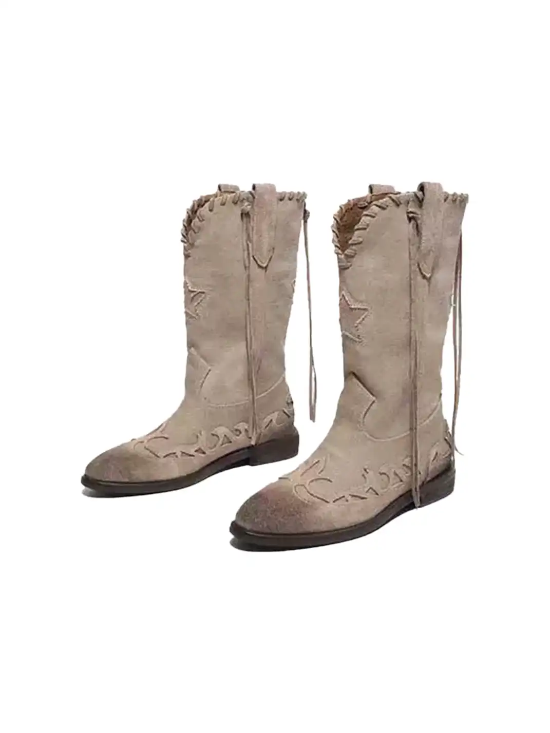 GSL | Pointed Toe Western Knee-High Boots