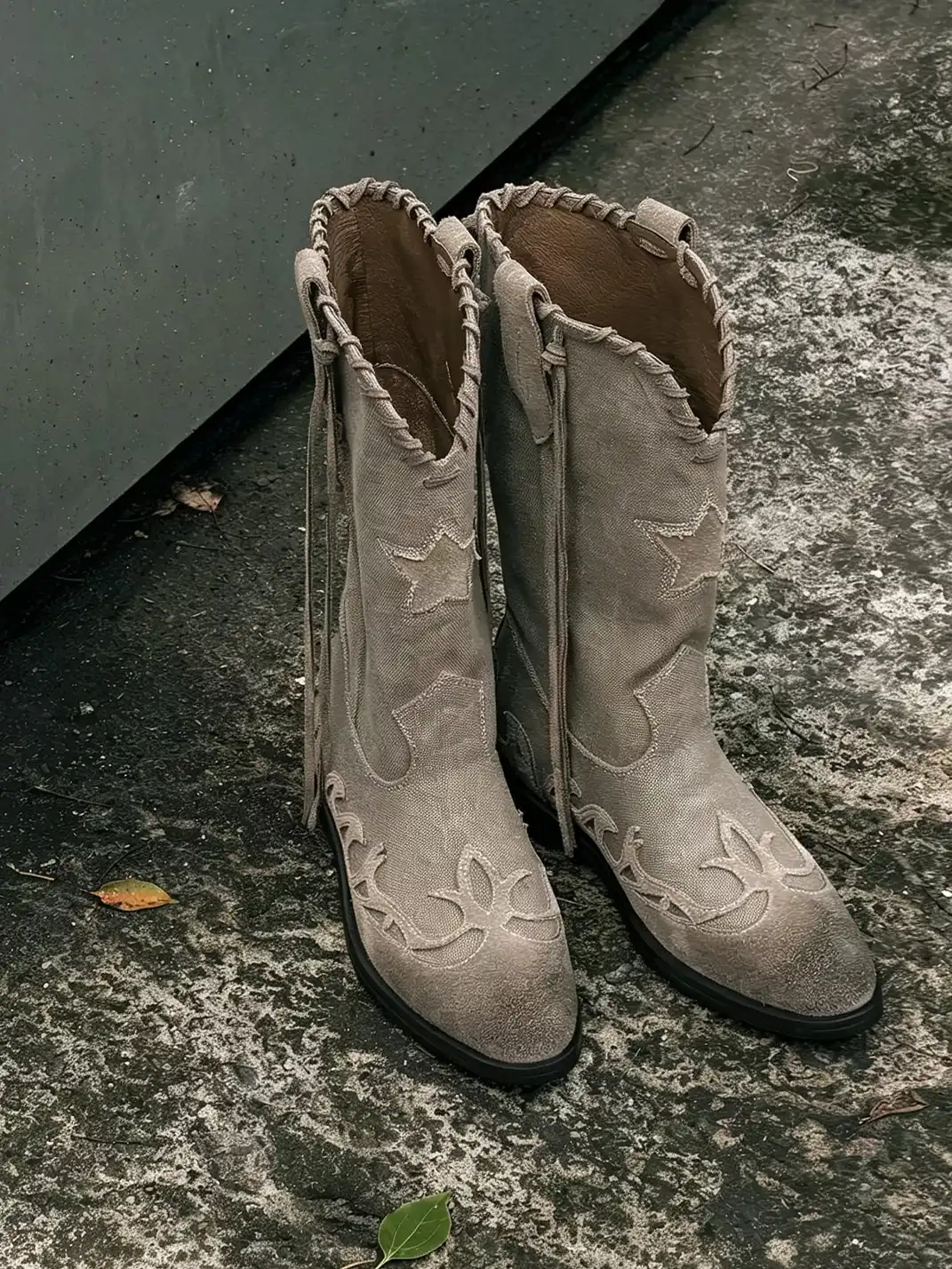 GSL | Pointed Toe Western Knee-High Boots