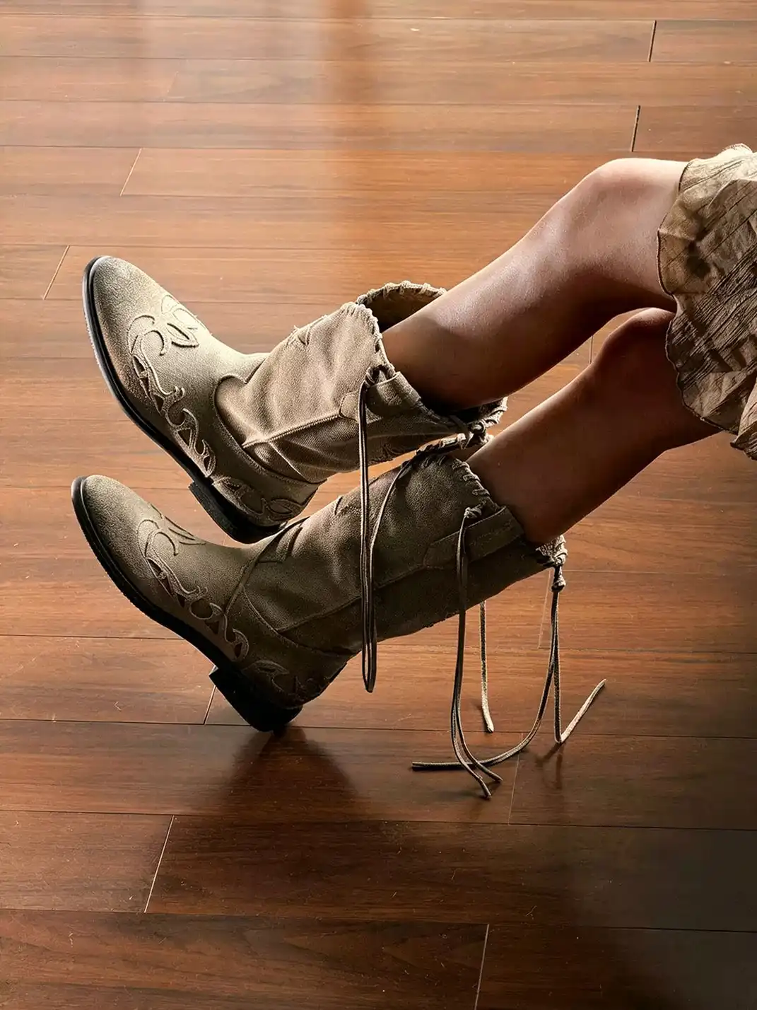 GSL | Pointed Toe Western Knee-High Boots