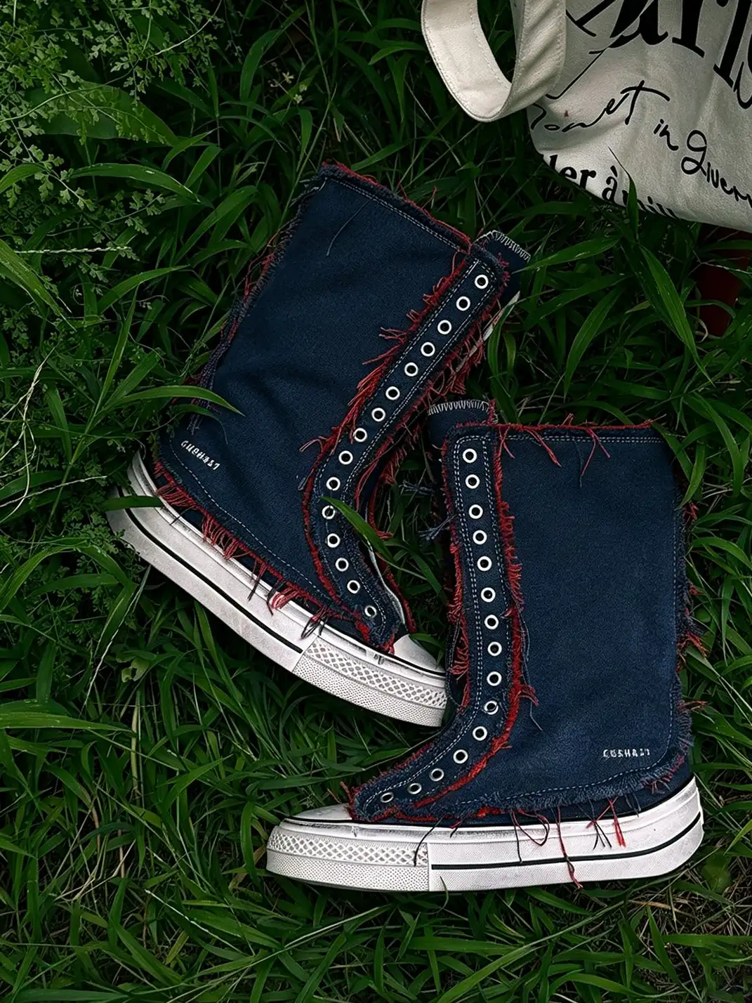 GSL | Distressed Canvas High-Top Boots