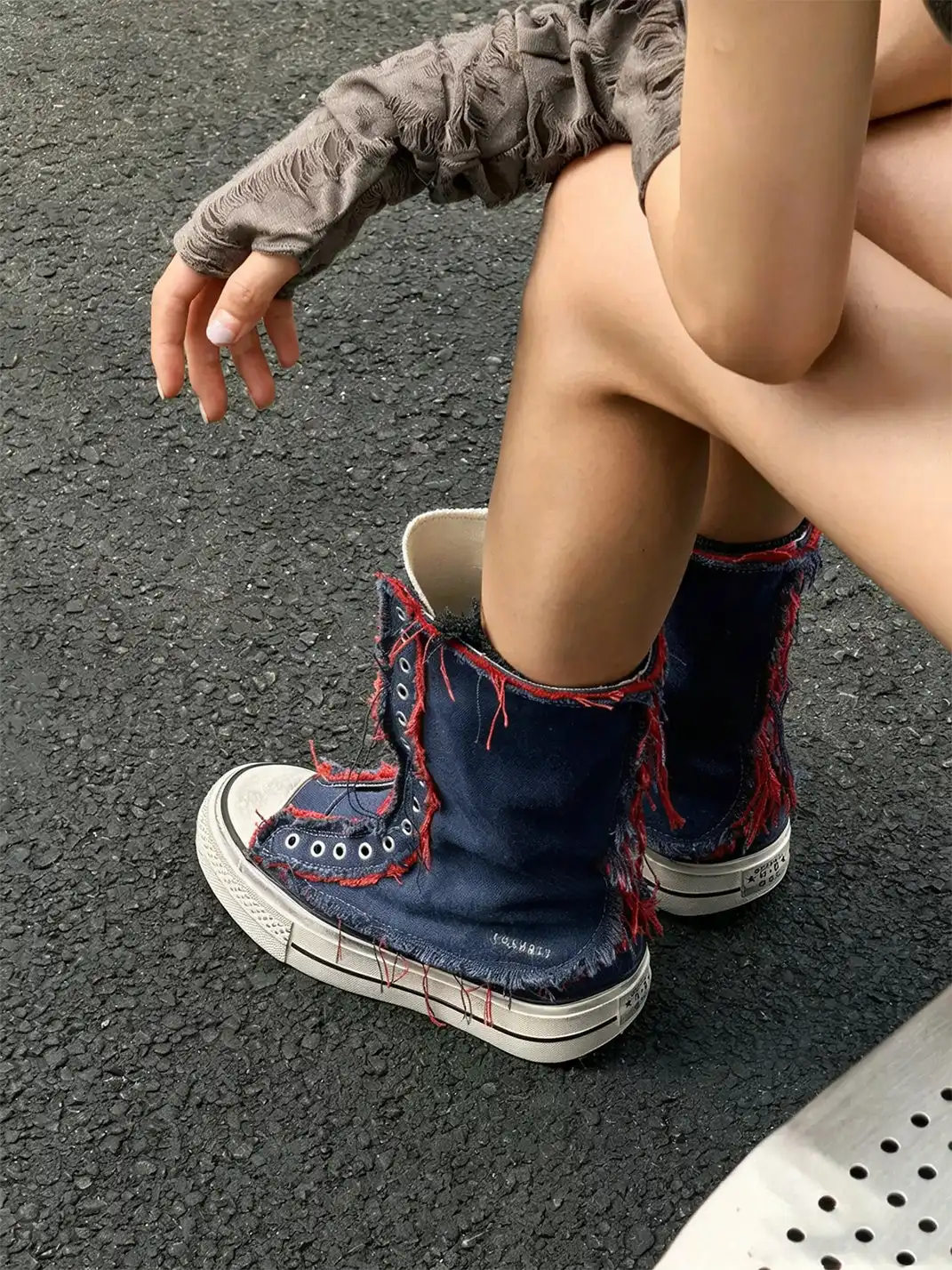 GSL | Distressed Canvas High-Top Boots