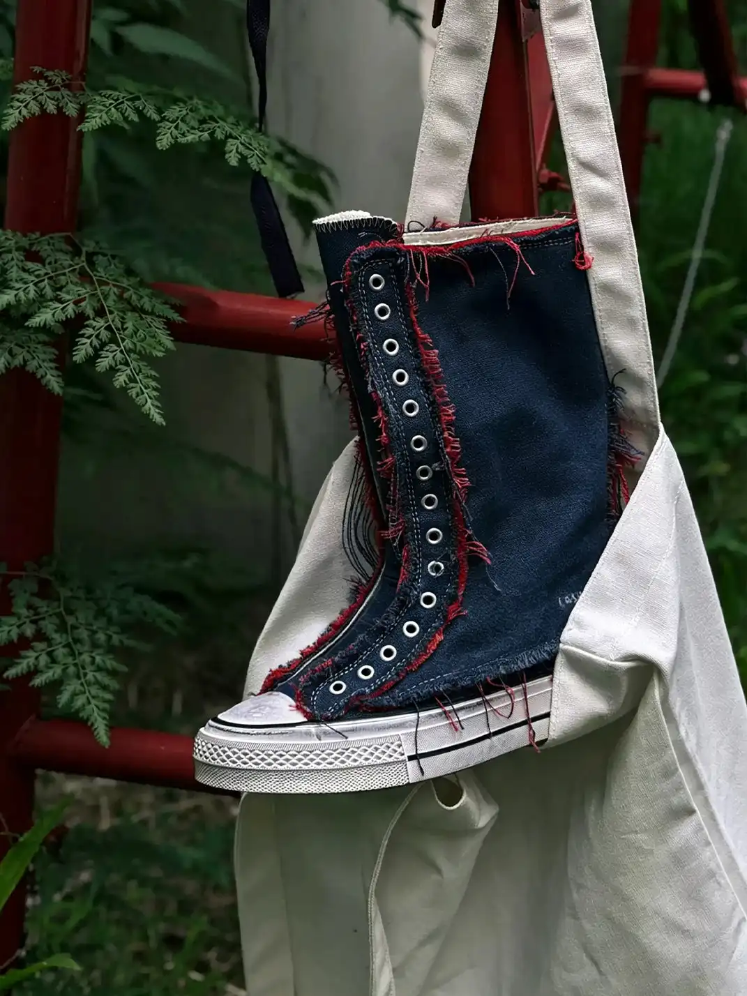 GSL | Distressed Canvas High-Top Boots