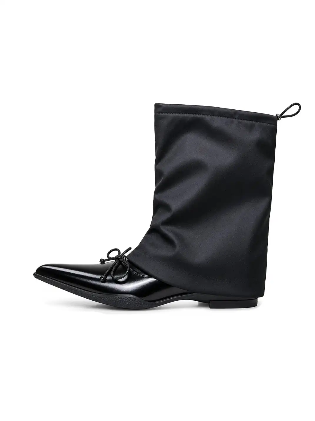RONGRONG BABY | Satin Pointed Toe Ankle Boots