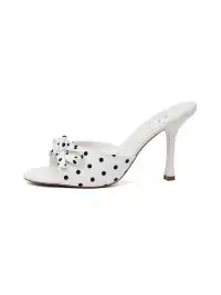 Mooreyu | Polka Dot Bow Open Toe High Heels