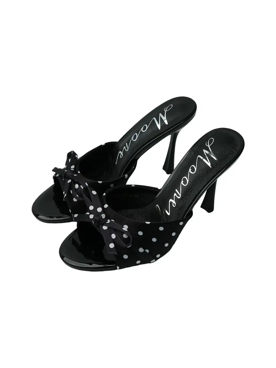 Mooreyu | Polka Dot Bow Open Toe High Heels