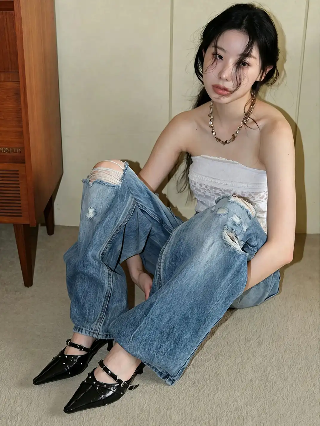 Mooreyu | Stiletto Heels With Rivet Details