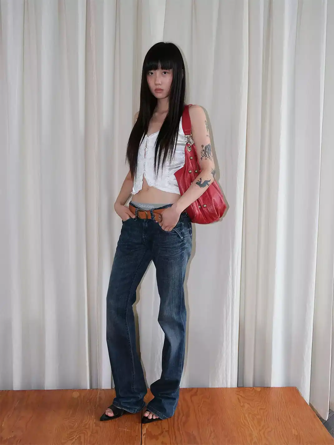 Mooreyu | Pointed One-Strap Open Toe Wedge Heels