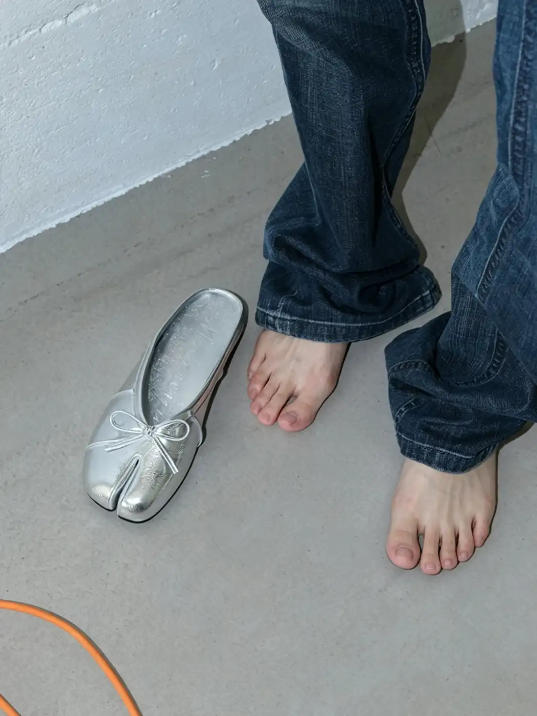 Mooreyu | Split Toe Bow Mary Jane Mules