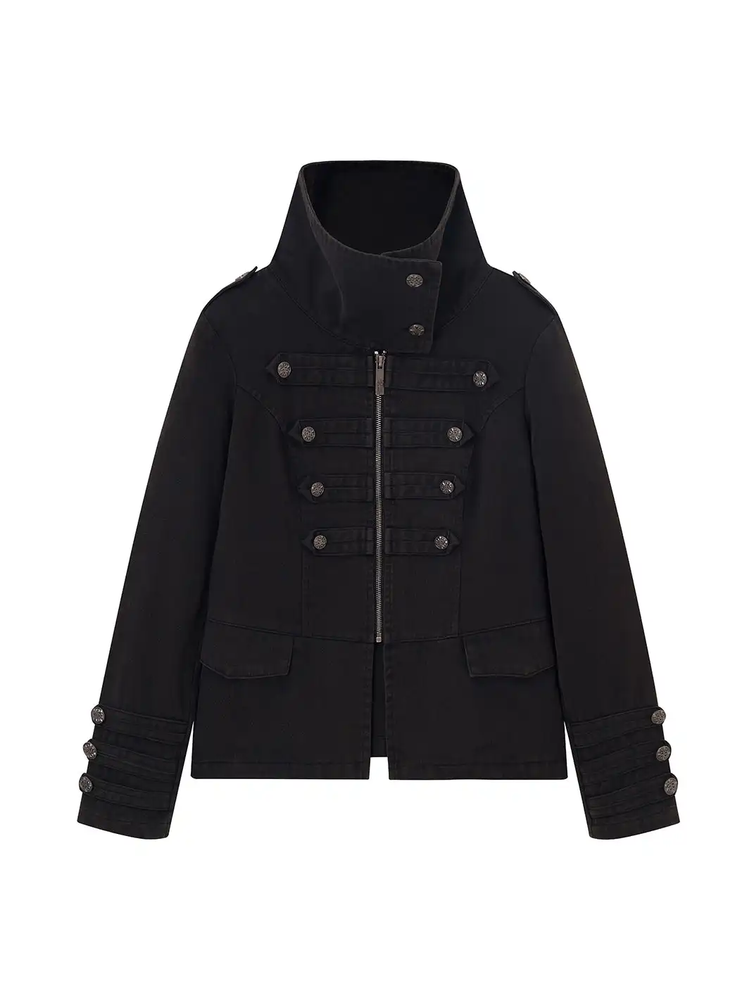 Imdelusion | Napoleon Stand Collar Washed Heavyweight Jacket
