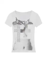 Imdelusion | Punk Studded Portrait Print T-Shirt