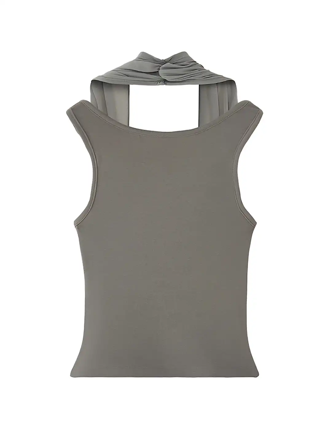 Imdelusion | Double-Layer Low-Cut Sequin Off-Shoulder Halter Top