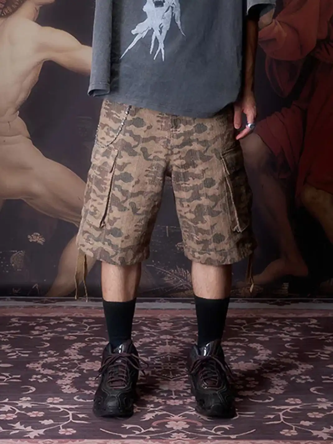 Imdelusion | Pocket Cropped Cargo Shorts