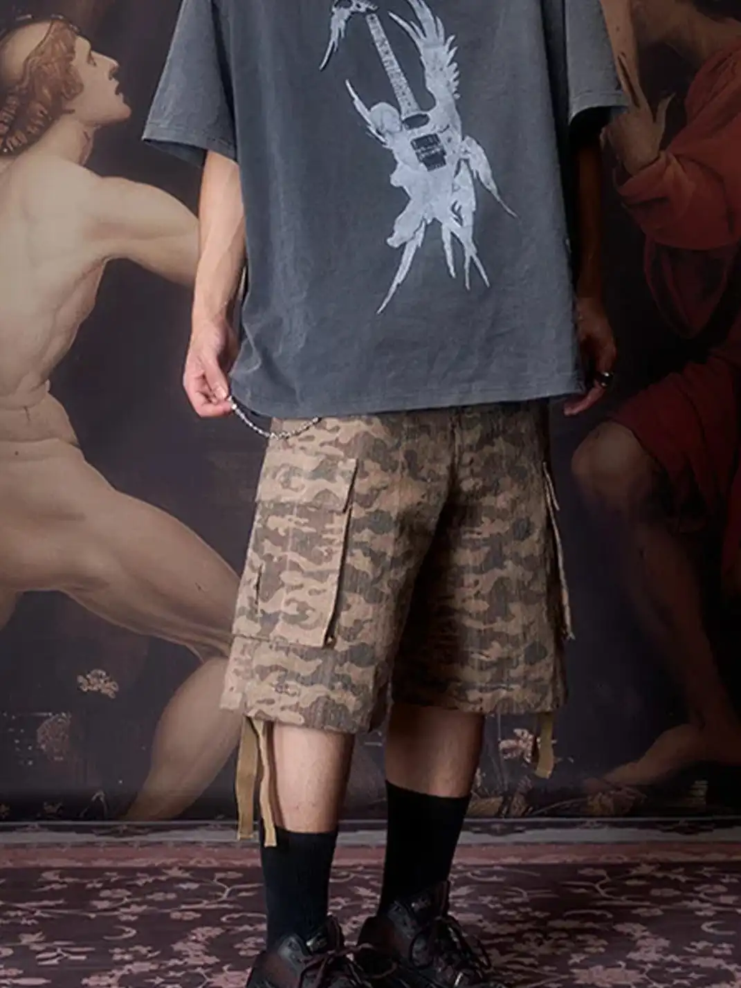 Imdelusion | Pocket Cropped Cargo Shorts