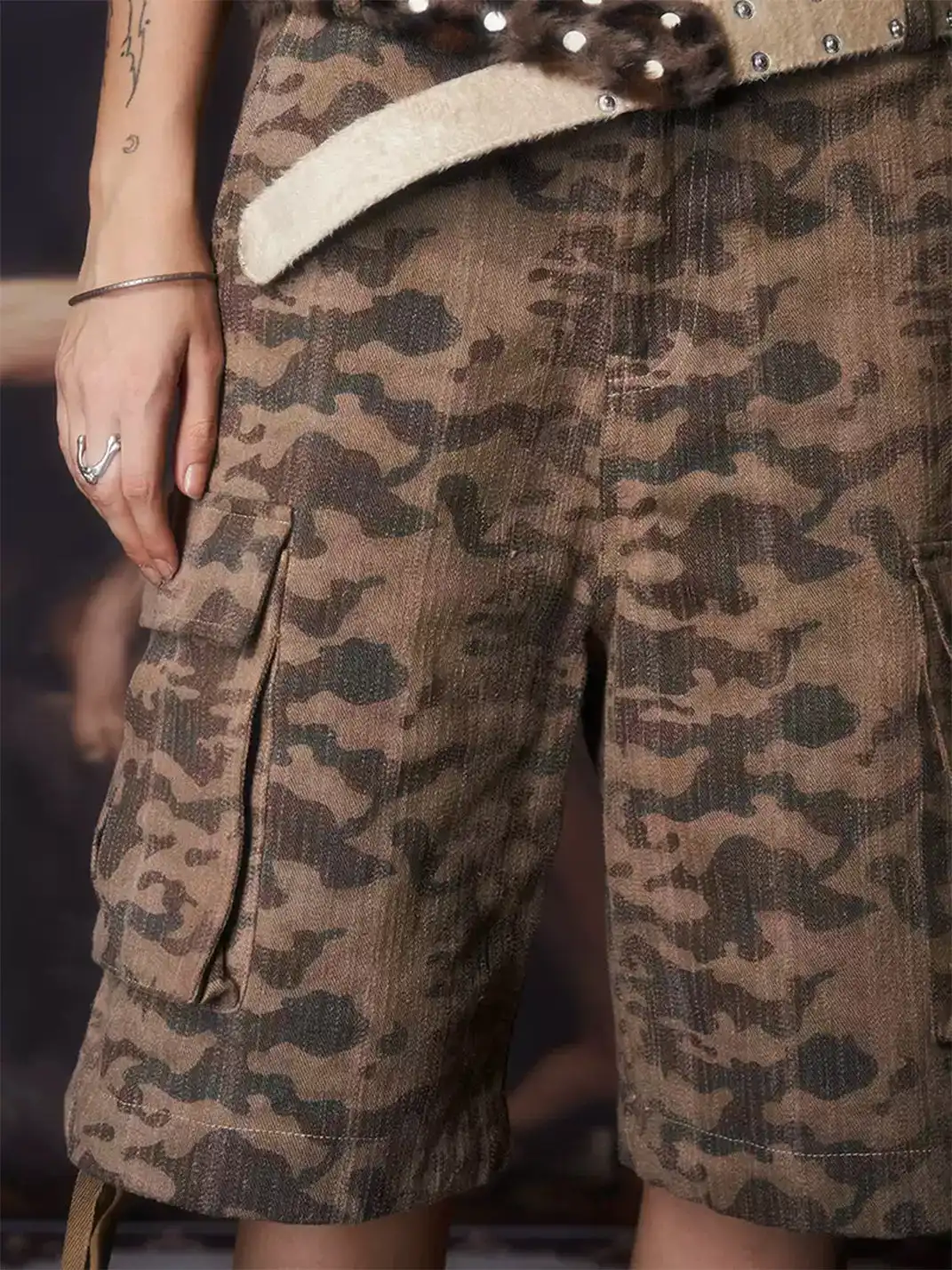 Imdelusion | Pocket Cropped Cargo Shorts