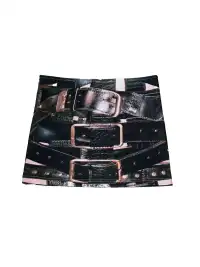 Furchin | Y2K Print Low-Rise Straight Skirt