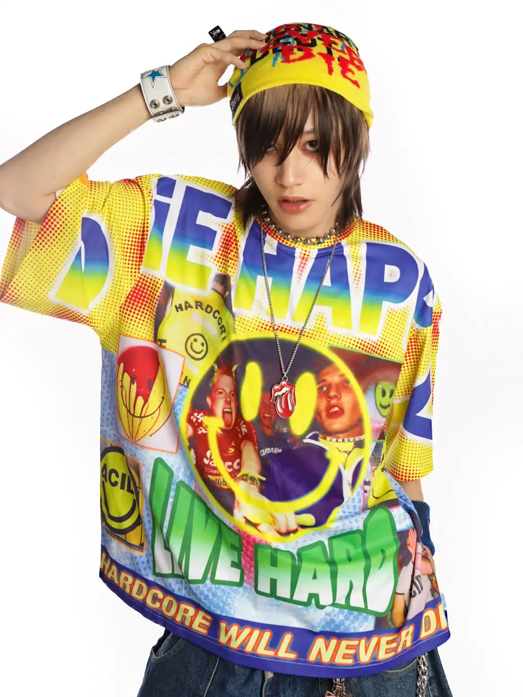 DeadEndKids | Rave Smile Print T-Shirt