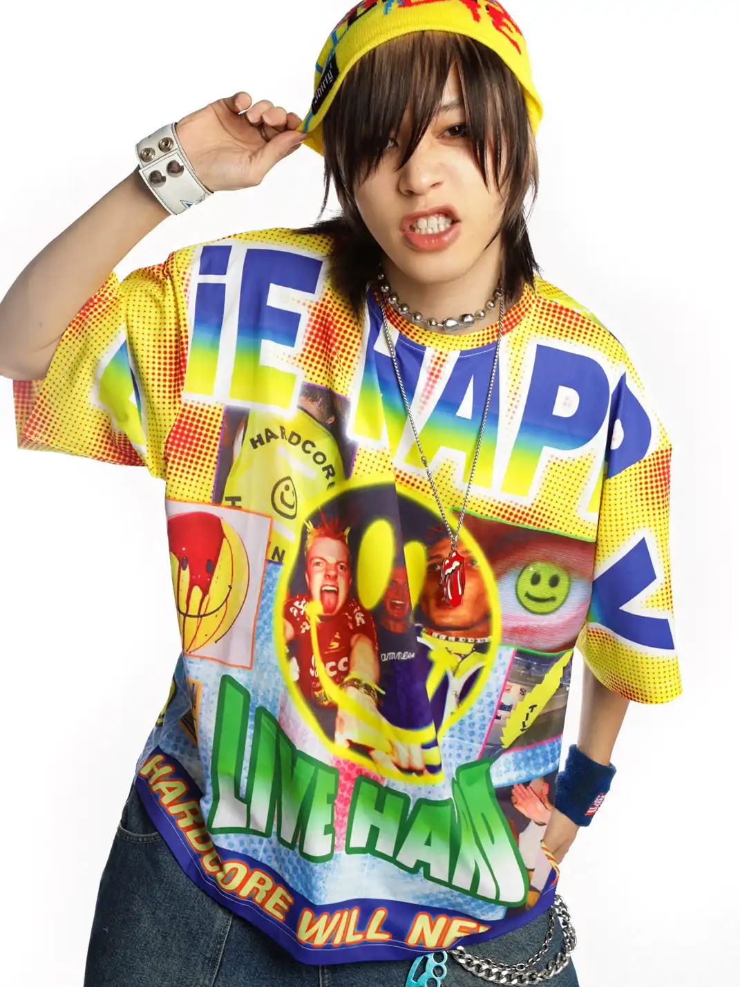 DeadEndKids | Rave Smile Print T-Shirt