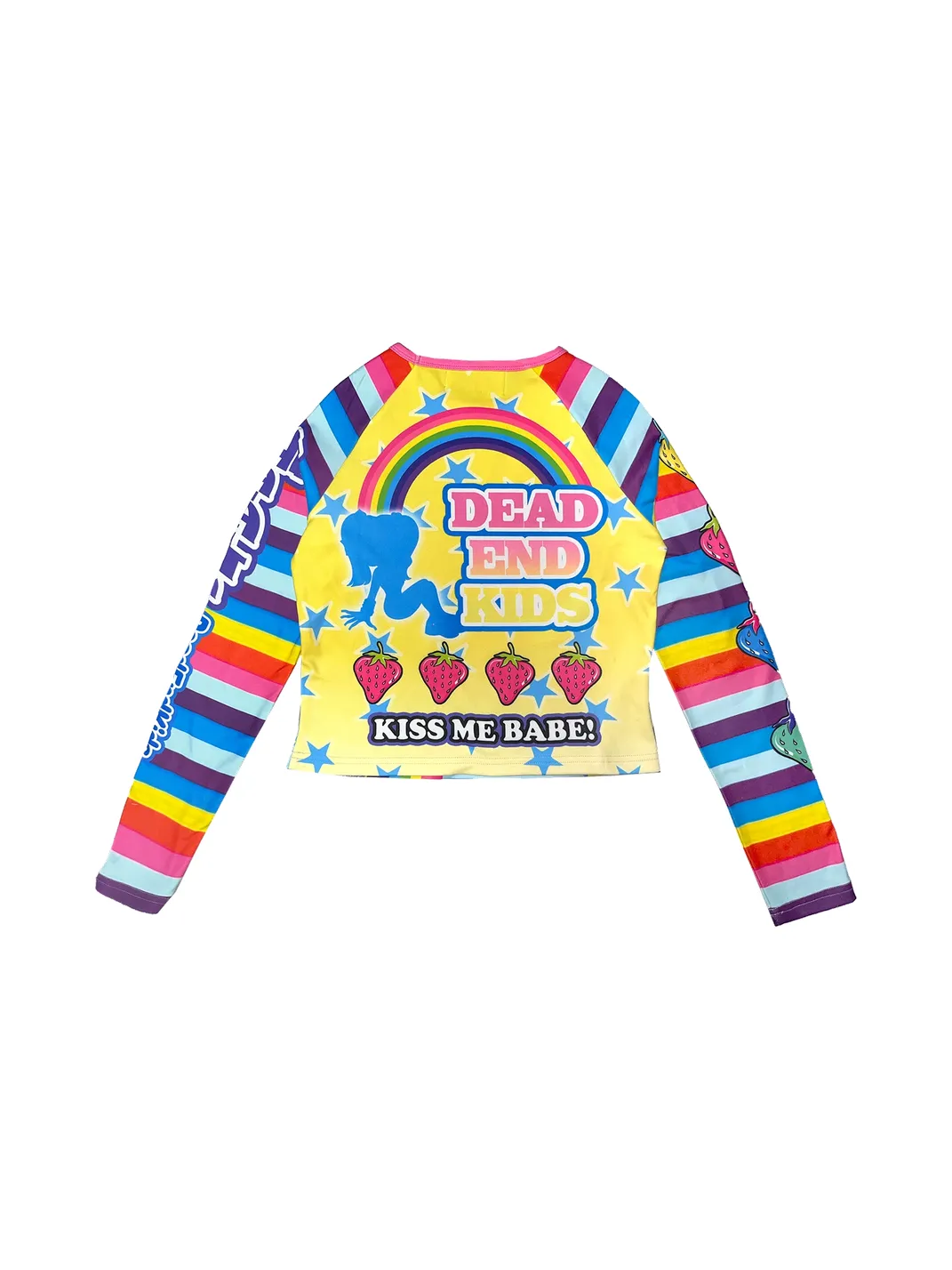 DeadEndKids | Y2K Anime Girl Print Plaid Top