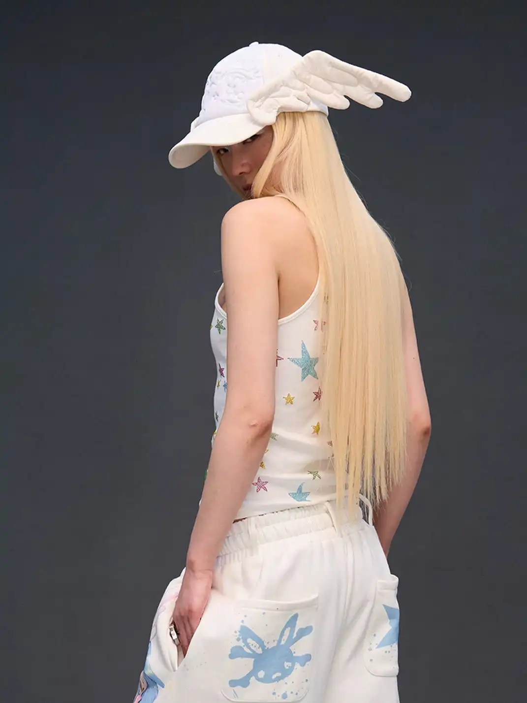 CFIERCE | Big Eye Embroidery Angel Wings Baseball Cap