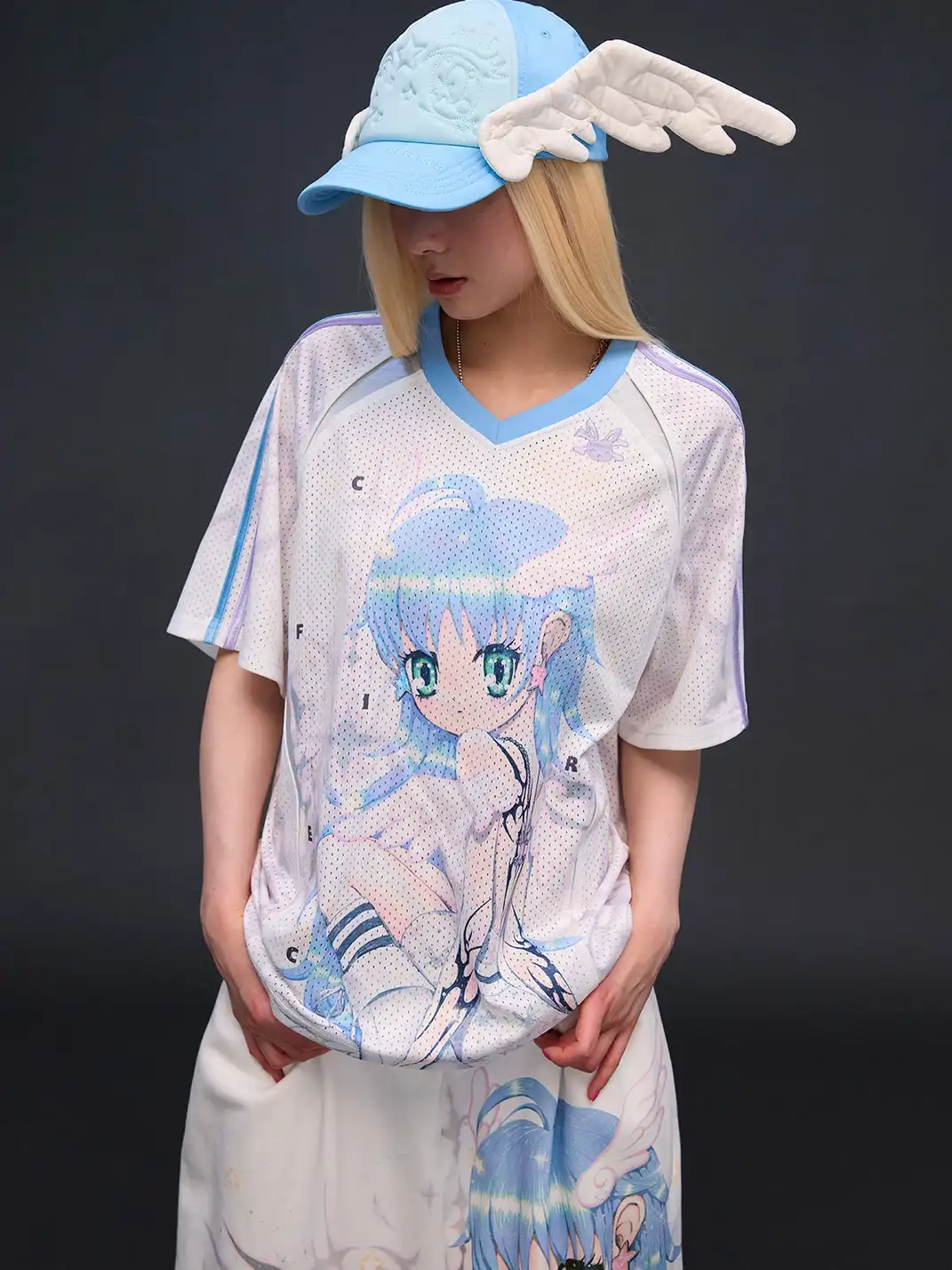 CFIERCE | Big Eye Embroidery Angel Wings Baseball Cap