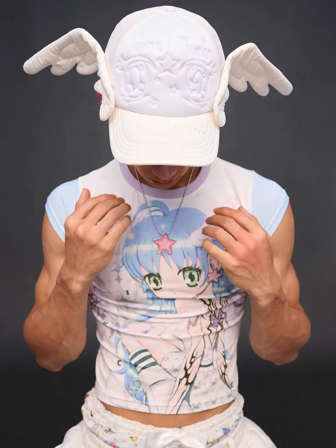 CFIERCE | Big Eye Embroidery Angel Wings Baseball Cap
