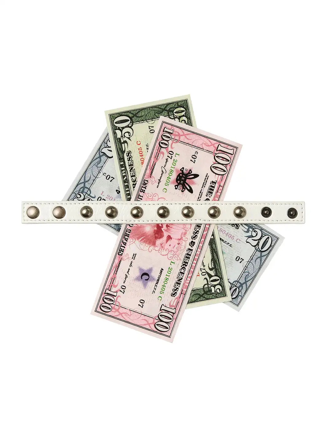 CFIERCE | Banknote Print Leather Bracelet