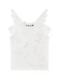CFIERCE | Star Rhinestone Angel Wings T-Shirt