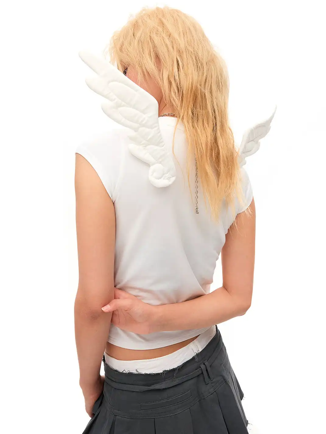 CFIERCE | Star Rhinestone Angel Wings T-Shirt