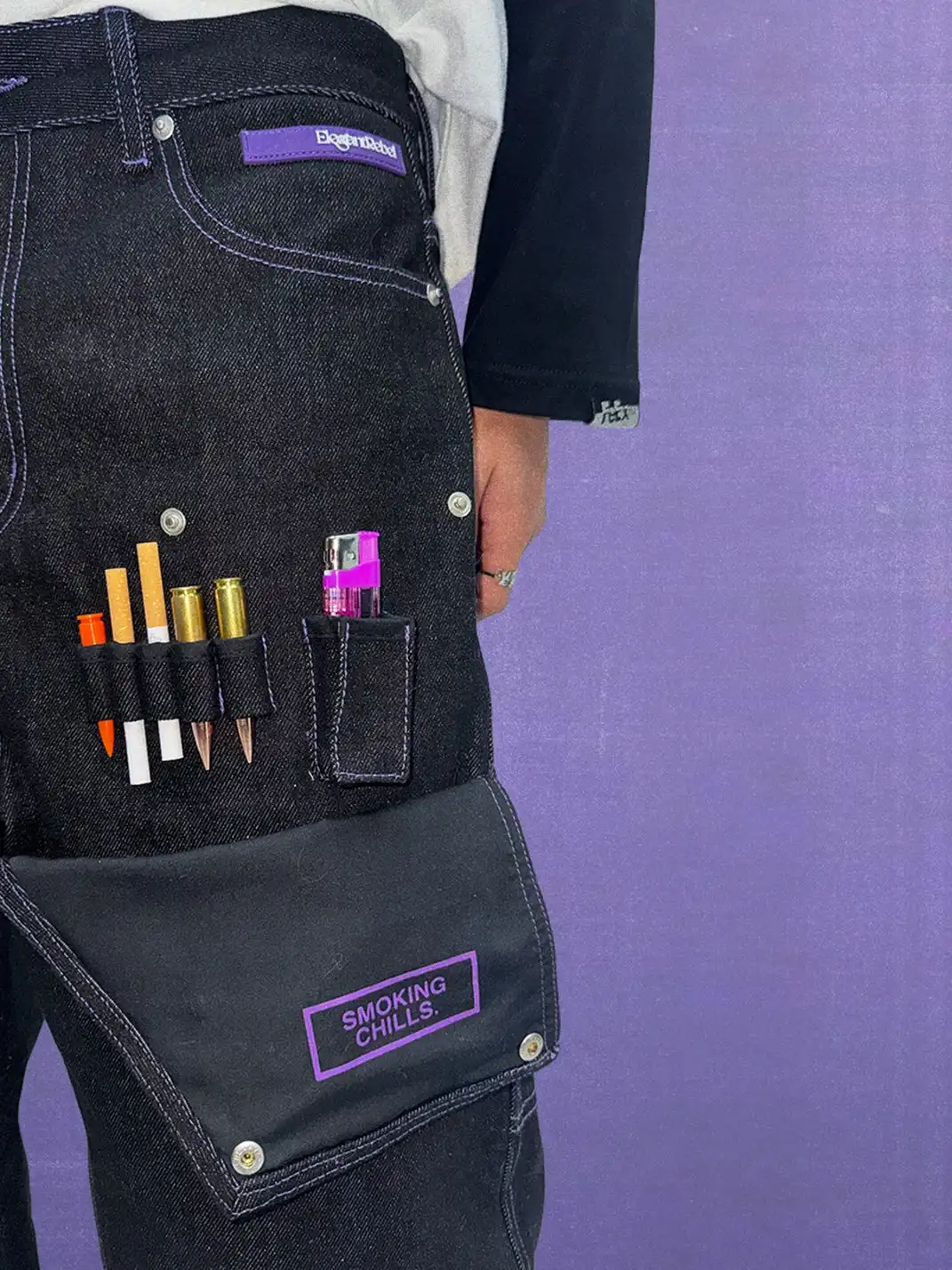 Feex(u) | Purple Stitch Raw Denim Jeans