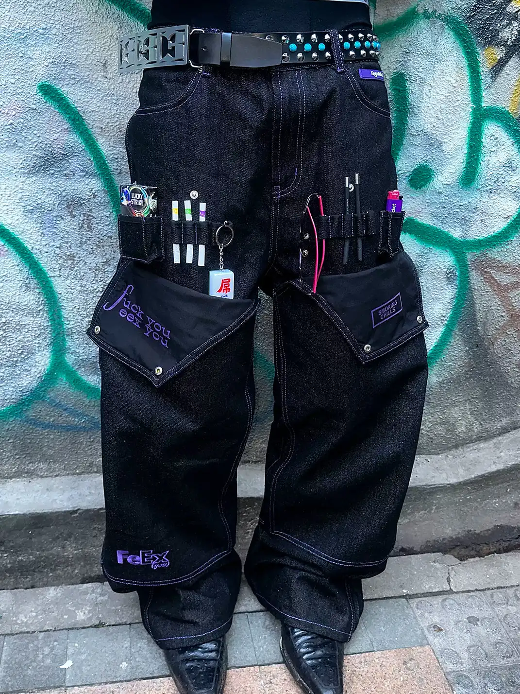 Feex(u) | Purple Stitch Raw Denim Jeans