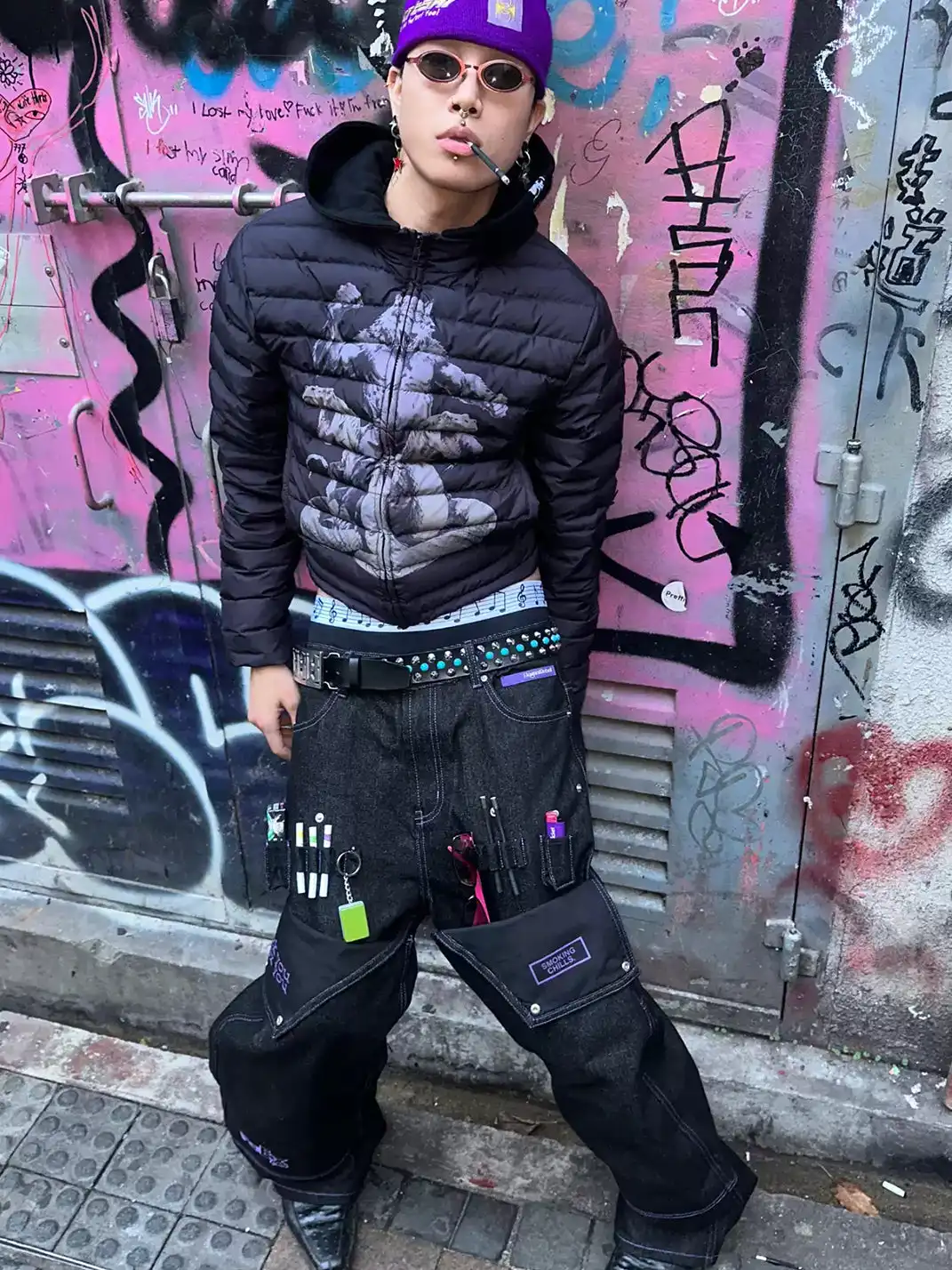 Feex(u) | Purple Stitch Raw Denim Jeans