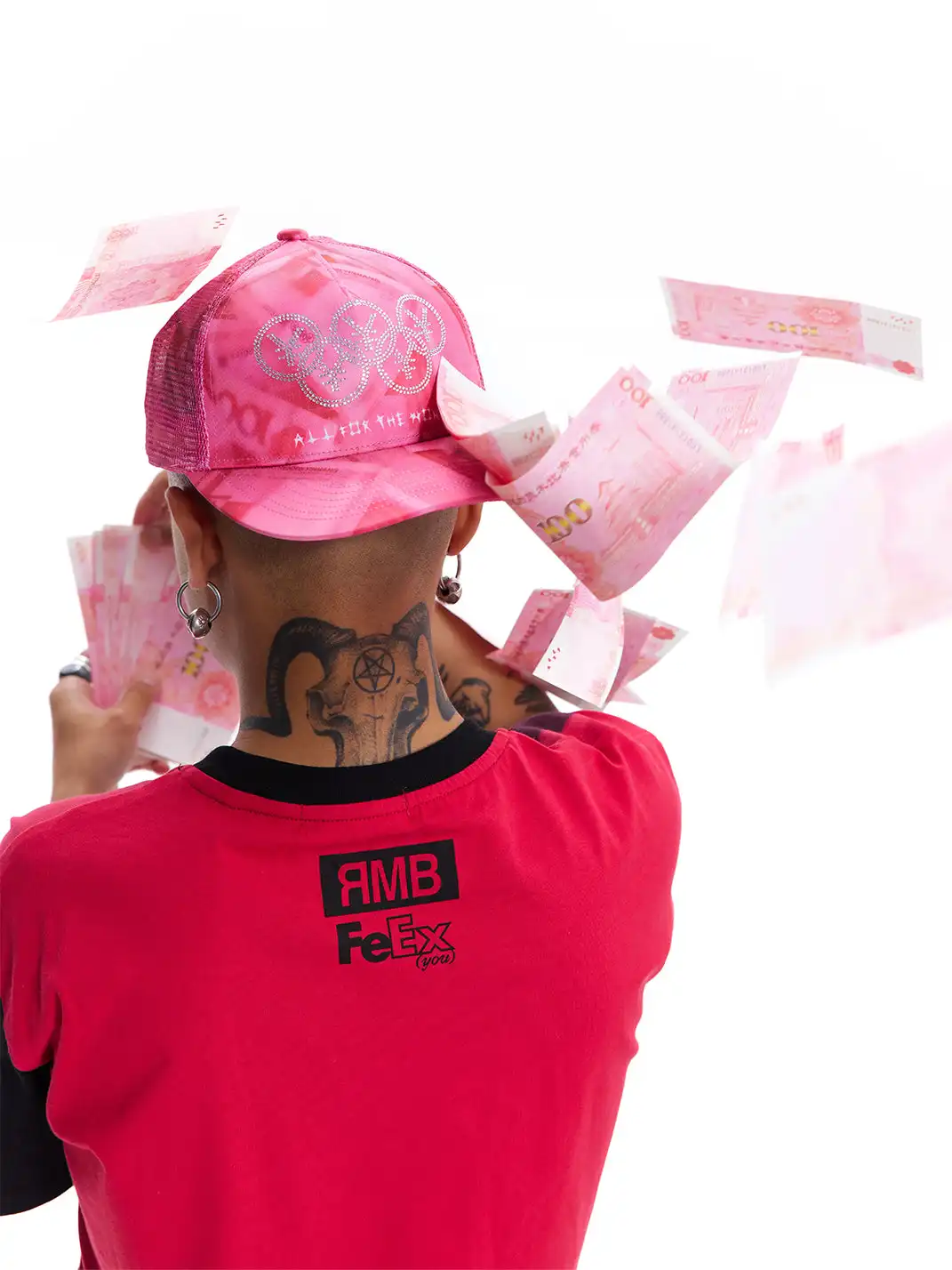 Feex(u) | All-Over Rhinestone Flat Brim Baseball Cap
