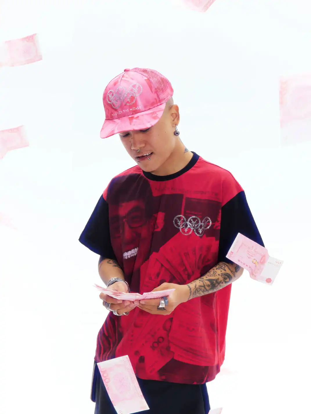 Feex(u) | All-Over Rhinestone Flat Brim Baseball Cap